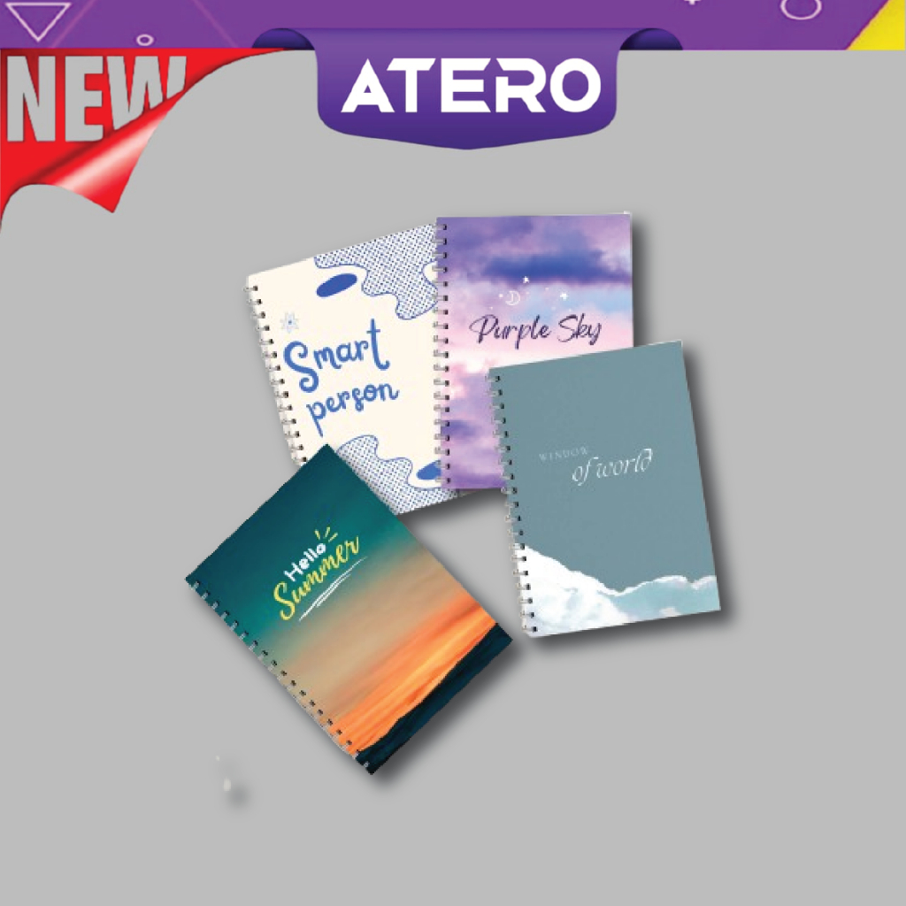 

Atero Notebook A5 Dan A6 Buku Tulis Catatan Diary Jilid Sepiral Isi 100 Halaman 50 Lembar