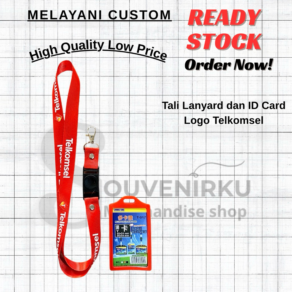 

Ready, Tali Lanyard + ID Card Logo Telkomsel
