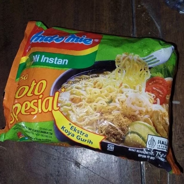 

Indomie soto 400gram mie kuah