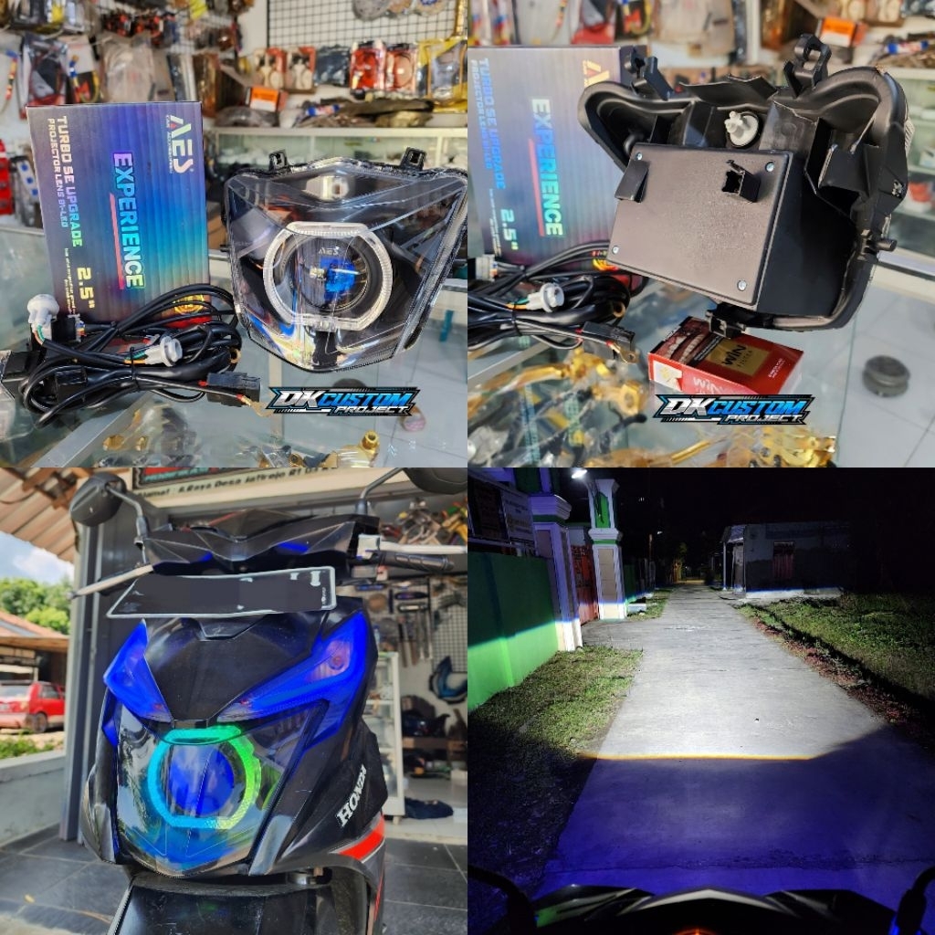 HEADLAMP LAMPU BILED SET BEAT ESP 2017-2019 PNP BILED AES