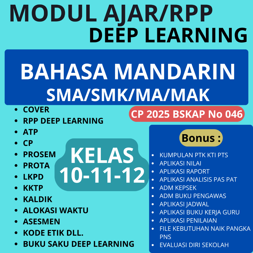 

Modul Ajar RPP Deep Learning SMA BAHASA MANDARIN KELAS 10 11 12- RPP DEEP LEARNING SMA/SMK SIAP PAKAI