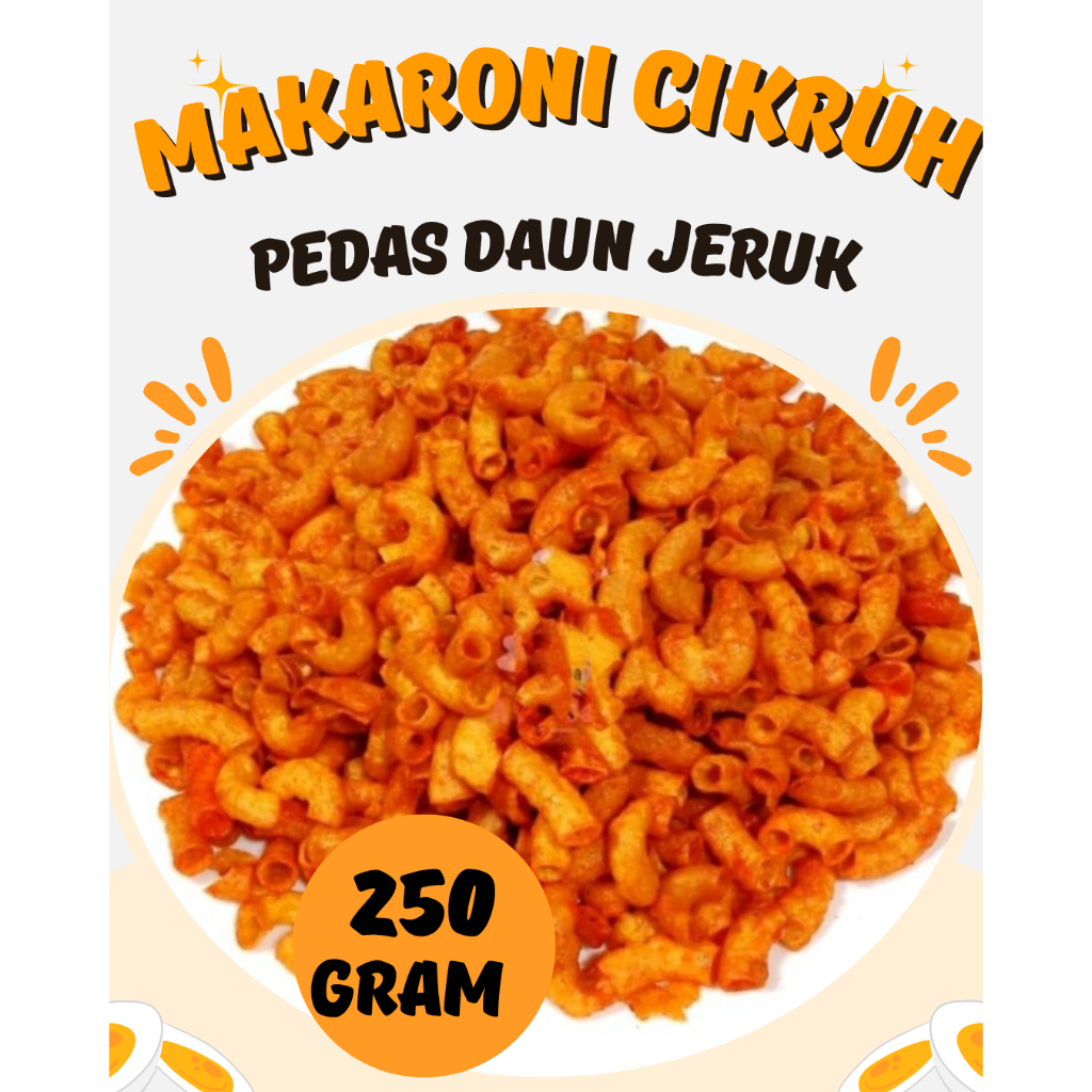 

Makaroni Pedas Daun Jeruk / Makaroni Omex Rasa Balado Pedas Nagih 250 Gram