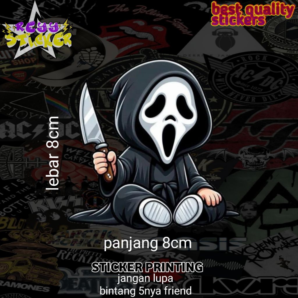 

STICKER PRINTING ANTI AIR GHOST DEAT PISAU KEREN