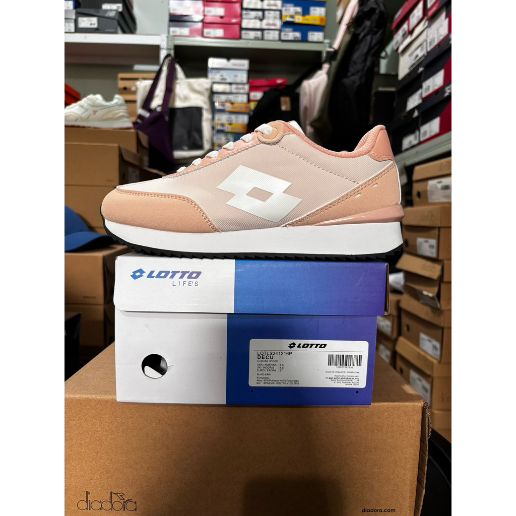 Sepatu Lotto DECU lifestyle shoes pink