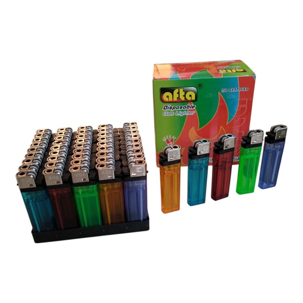 1pak isi 50 pcs/ korek api gas afta/kobar/daiwa