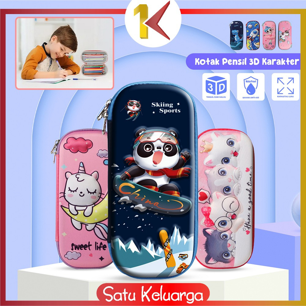 

EC SK-A39 Kotak Pensil 3D Karakter Timbul Tempat Pensil Anak Sekolah TK / Tempat Penyimpanan Alat Tulis Anti Air Import