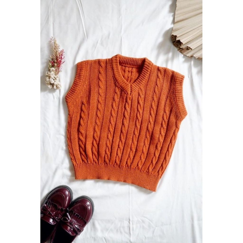 vest rompi cable anak/rompi rajut/baju rajut premium
