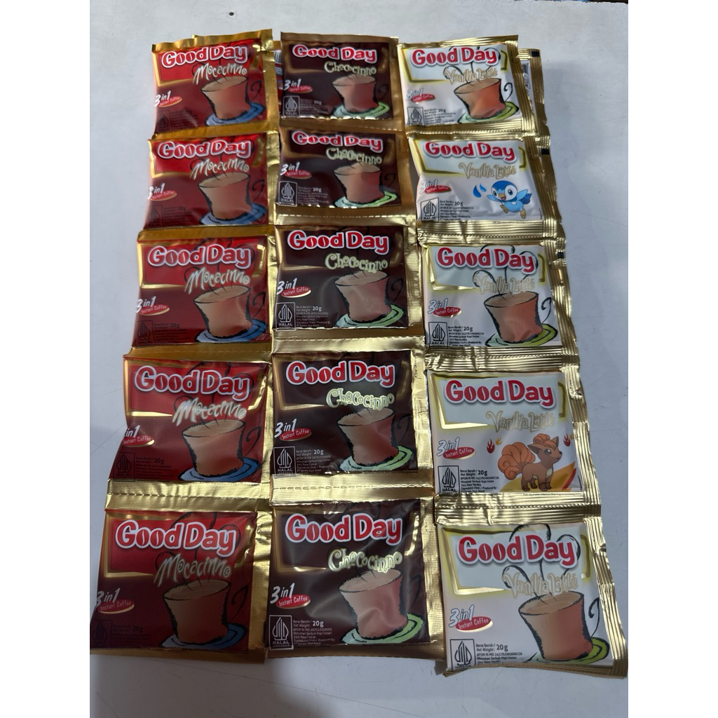 

good day mocacinno chococinno vanilla latte renceng isi 10