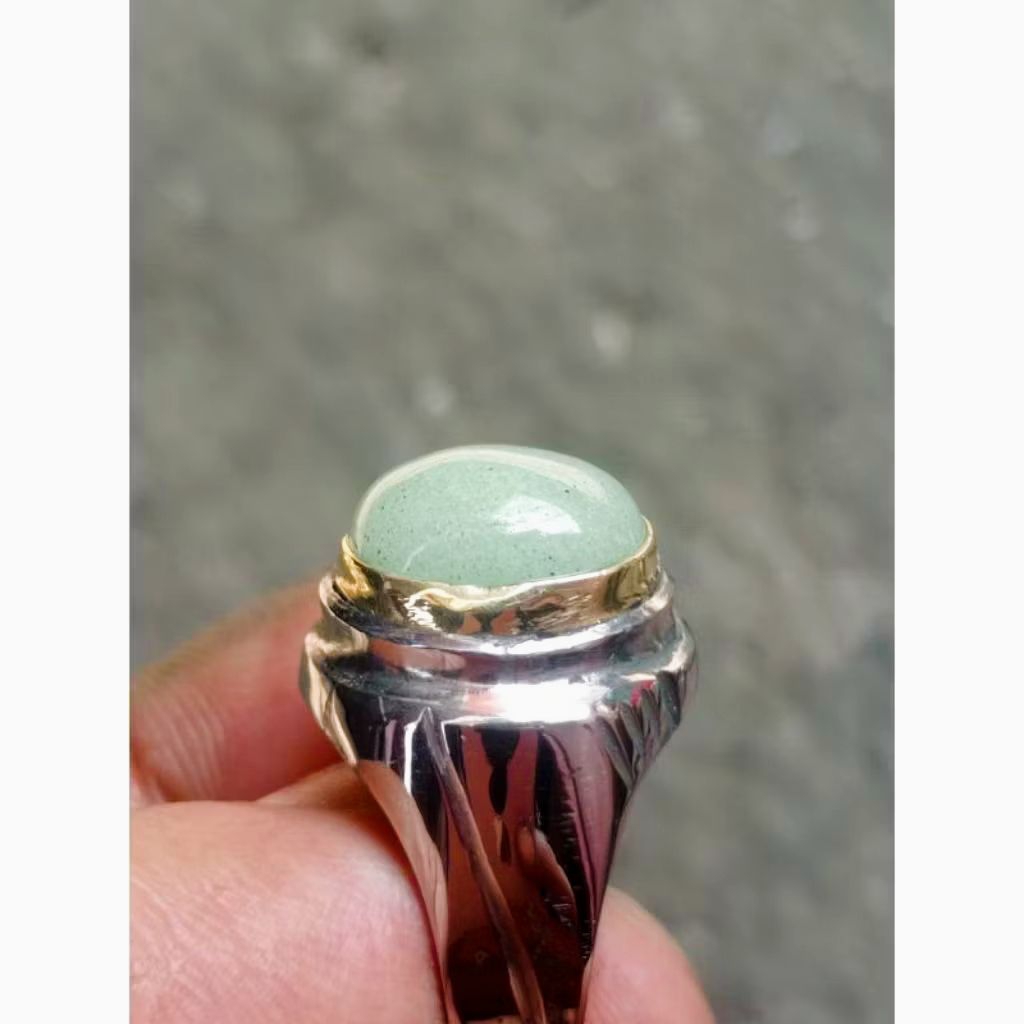 Cincin Batu Akik Posfor Asli Menyala dalam gelam Ring Terbaik