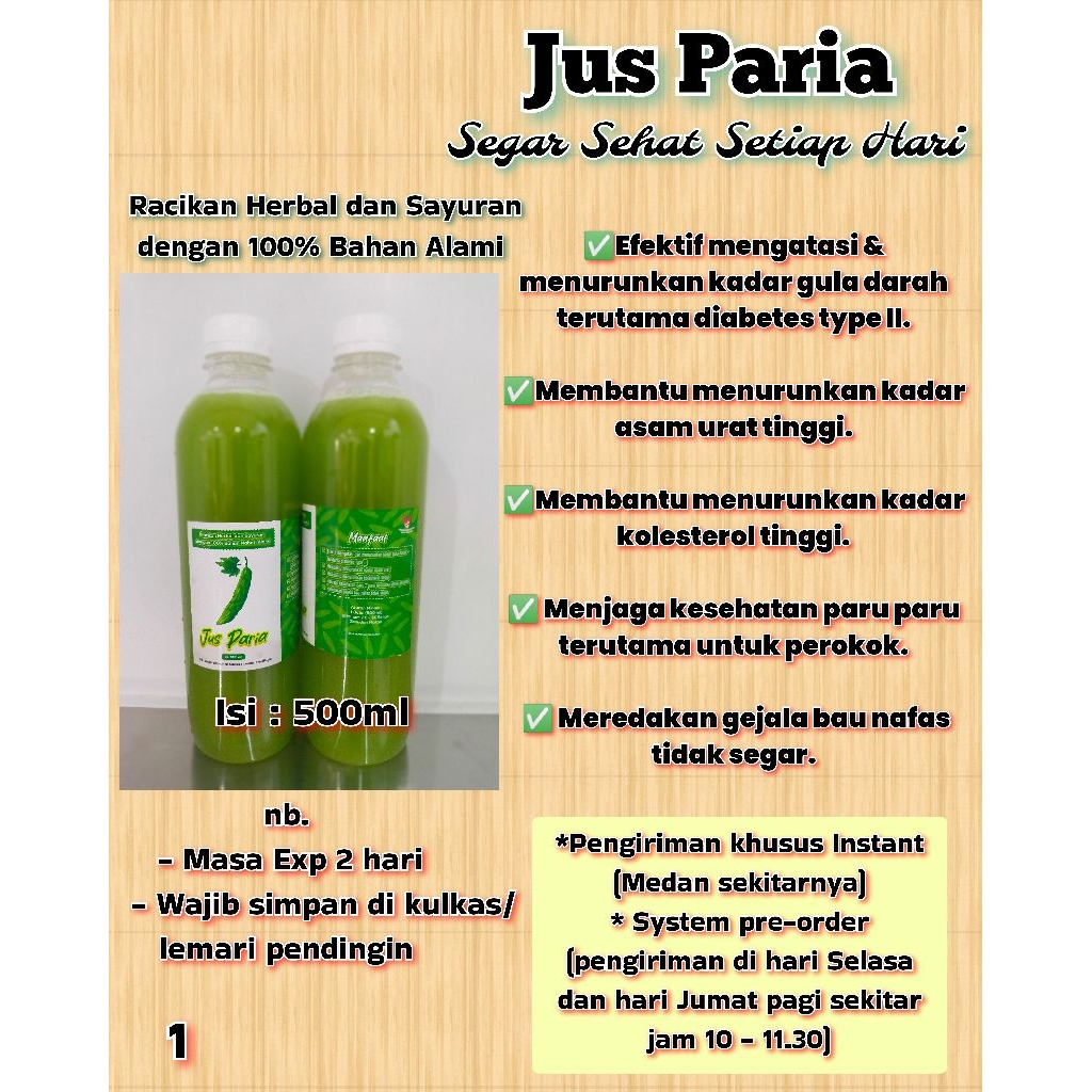 

Jus Paria Pare Herbal Alami Mengobati Diabetes Kencing Manis