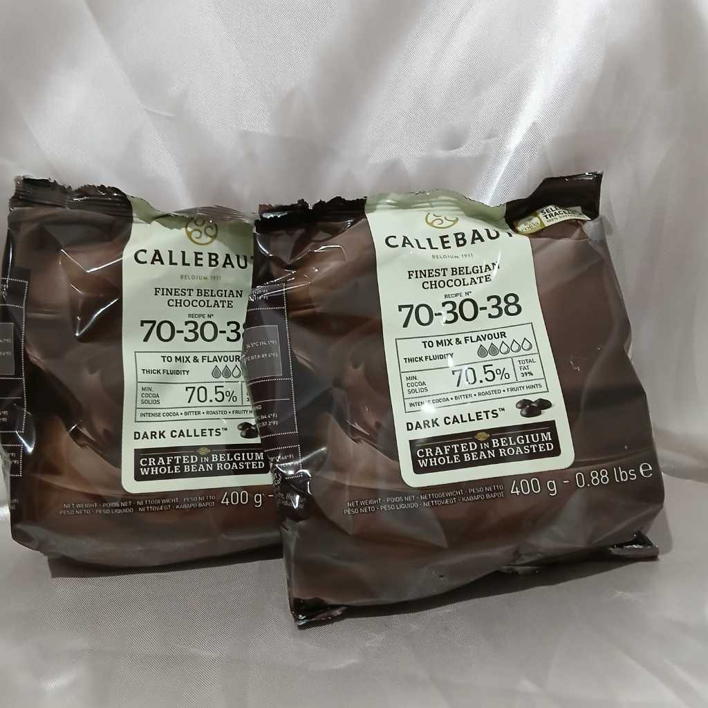 

Callebaut Dark Chocolate 70% Cocoa 400gr - Cokelat Couverture Premium Belgia (Kemasan Asli)
