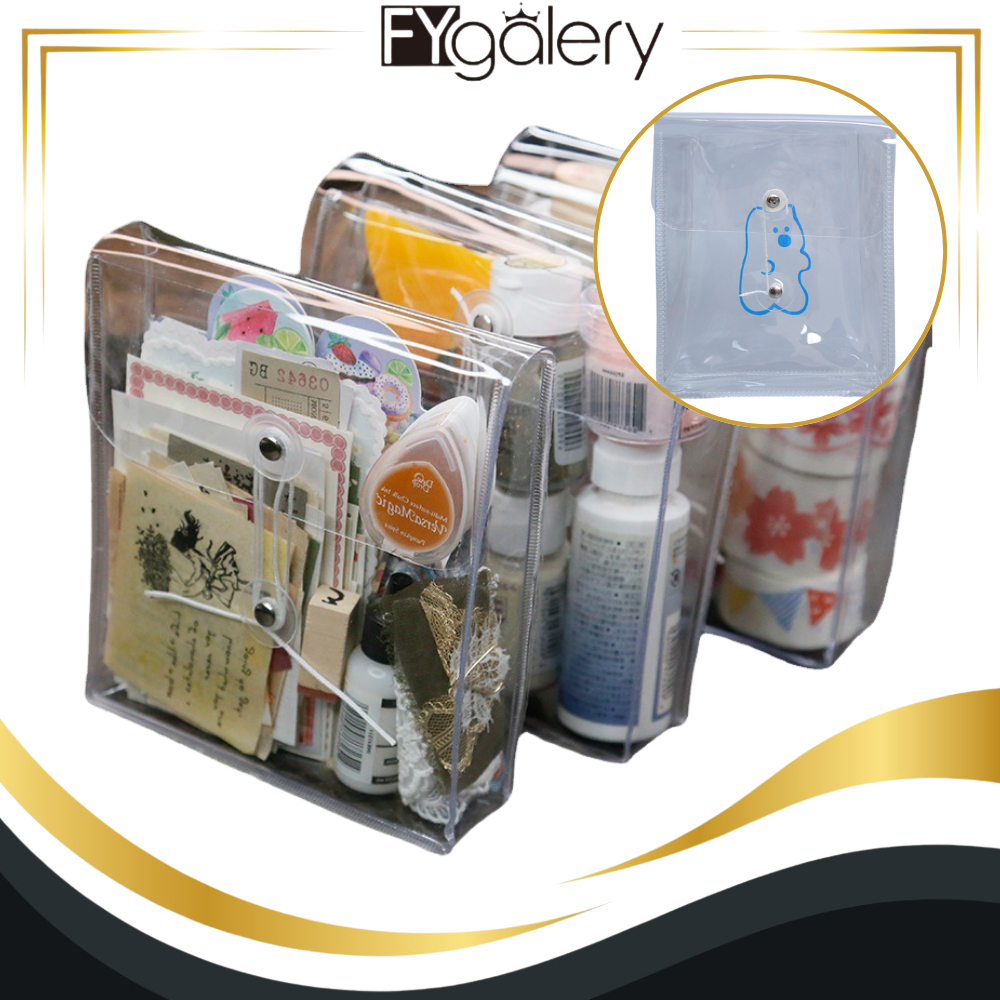 

FYgalery HL0121 File Bag Transparan Pouch SerbaGuna Bahan Pvc Zipper File Termurah Y1418