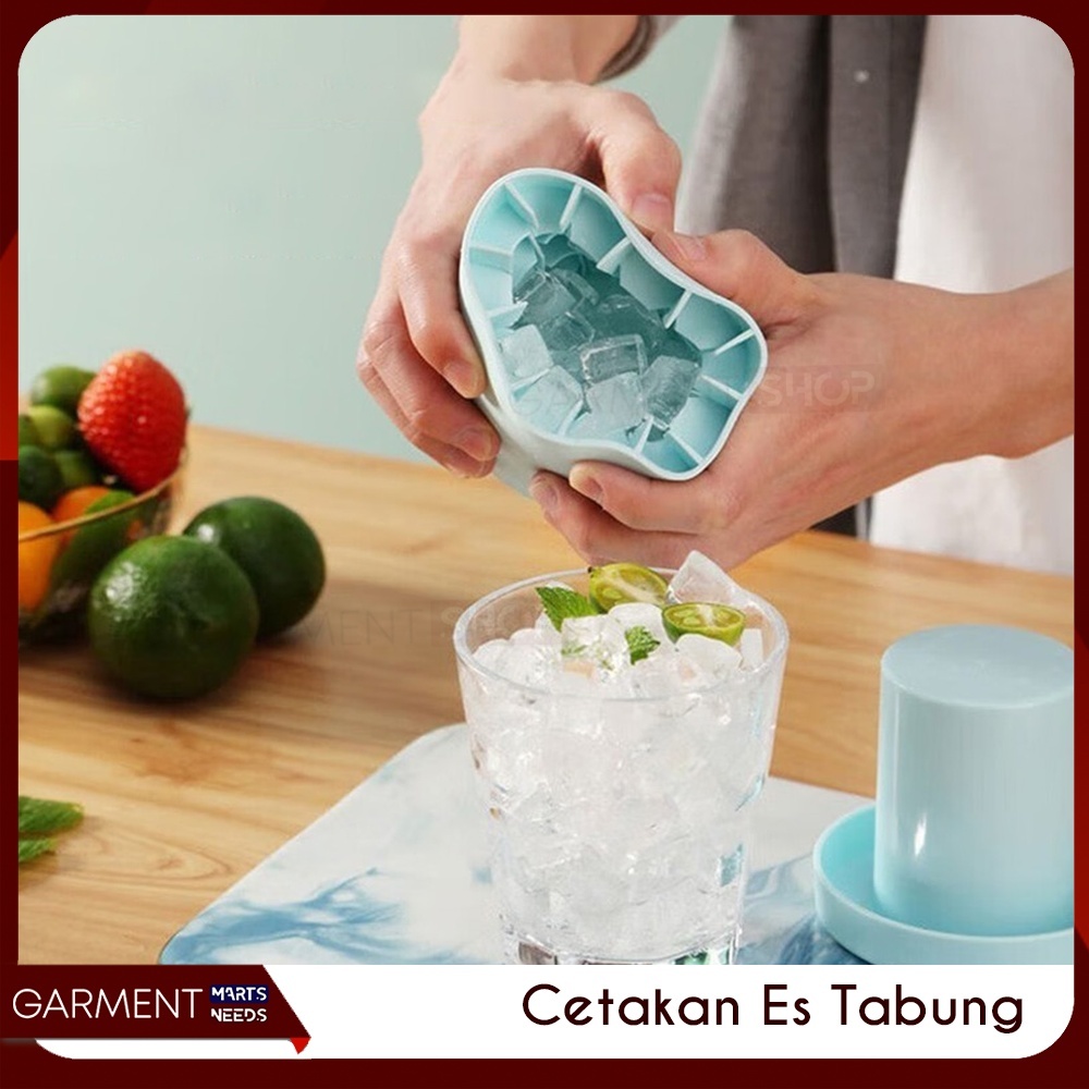Cetakan Es Batu Silikon Gelas Elastis Silinder Spherical 3D Ice Cuber Maker Bulat Cube Tray