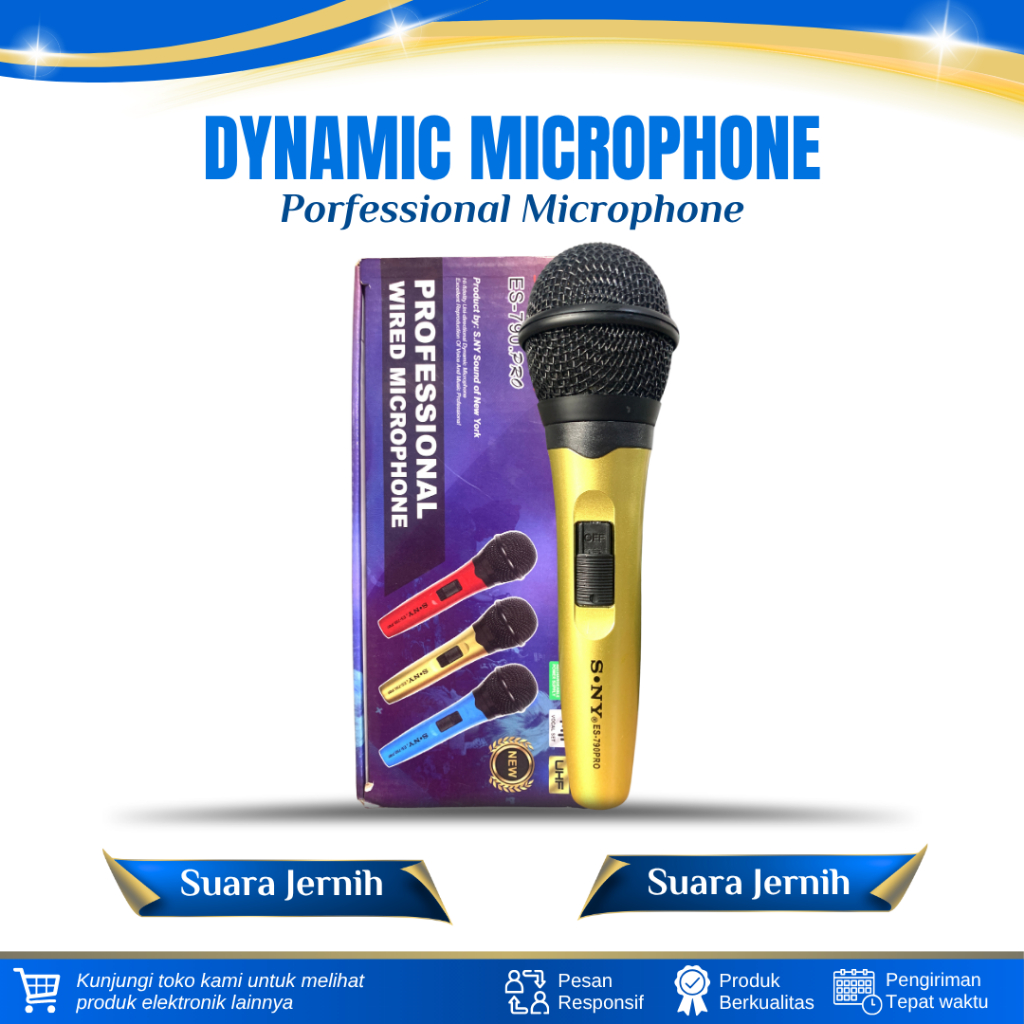 MIC SONY  MICROPHONE SONY MIC KARAOKE MUSIK MICROPHONE MASJID MICROPHONE 790 PRO