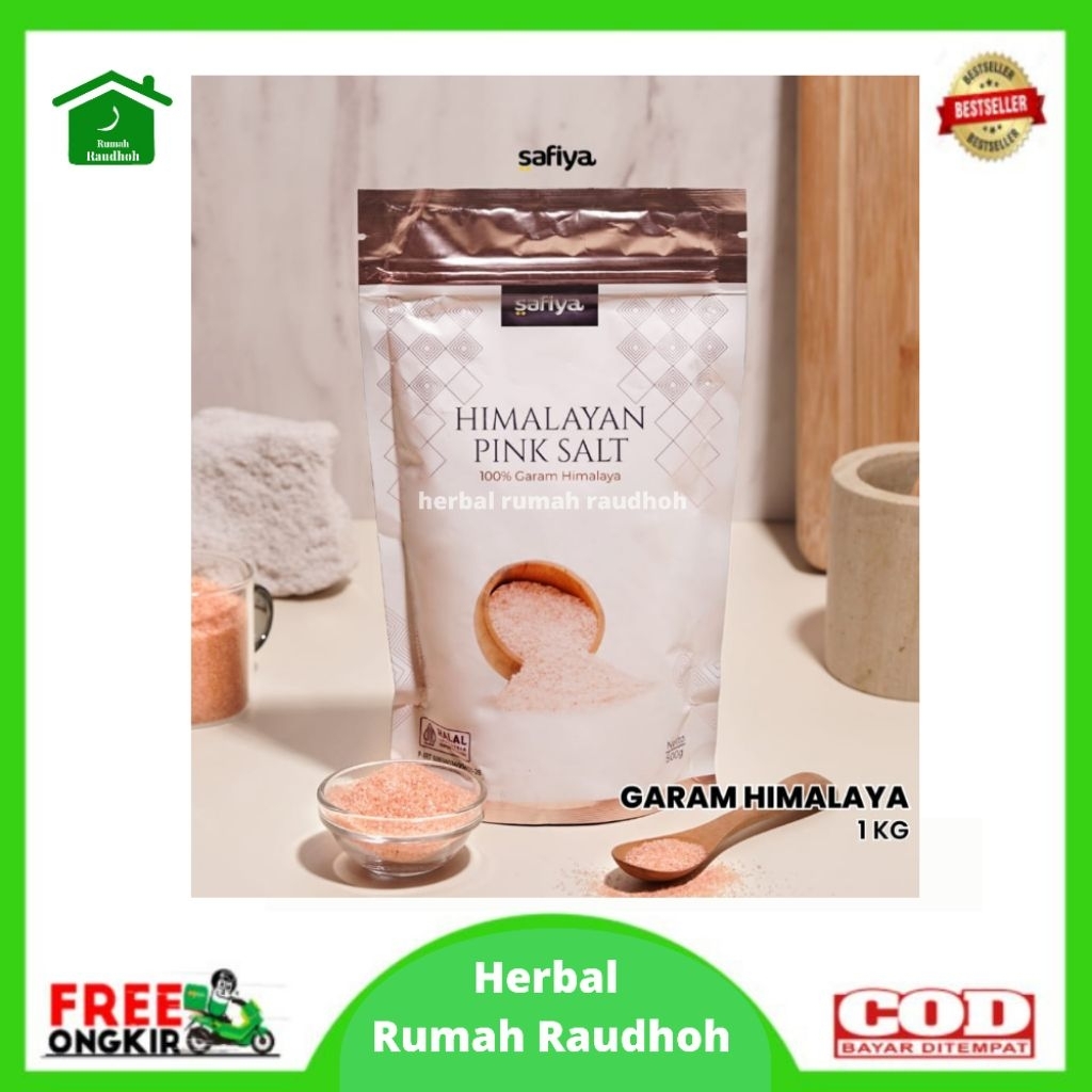 

GARAM HIMALAYA SAFIYA 1 KG - PINK SALT ORIGINAL PREMIUM SAFIYA HERBAL