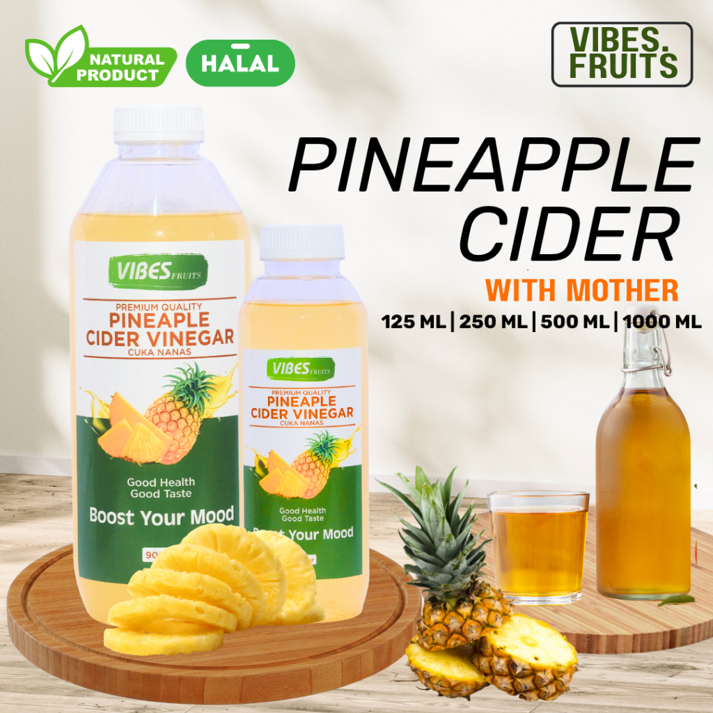 

Cuka Nanas Original With Mother Murni Untuk Diabetes / Pineapple Cider Vinegar Original With Mother