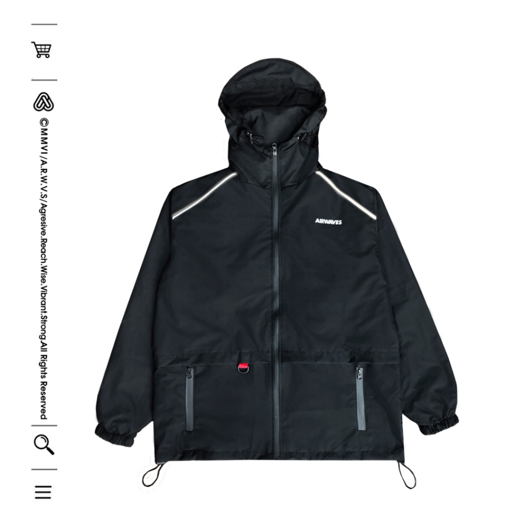 Airwaves Jacket Scout WP 3 Warna Jaket Parasut Taslan Reflektive Waterproof