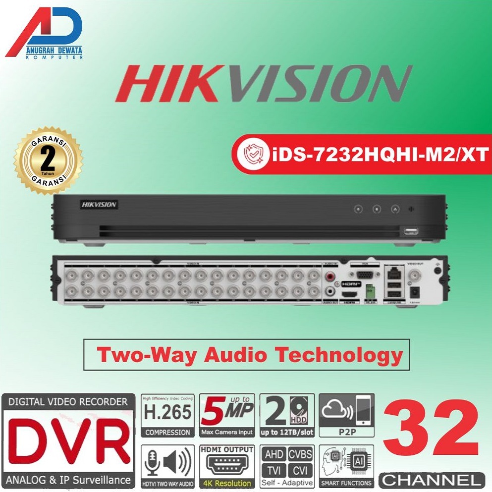 DVR HIKVISION 32 CHANNEL iDS-7232HQHI-M2/XT DVR 32 CH HIKVISION