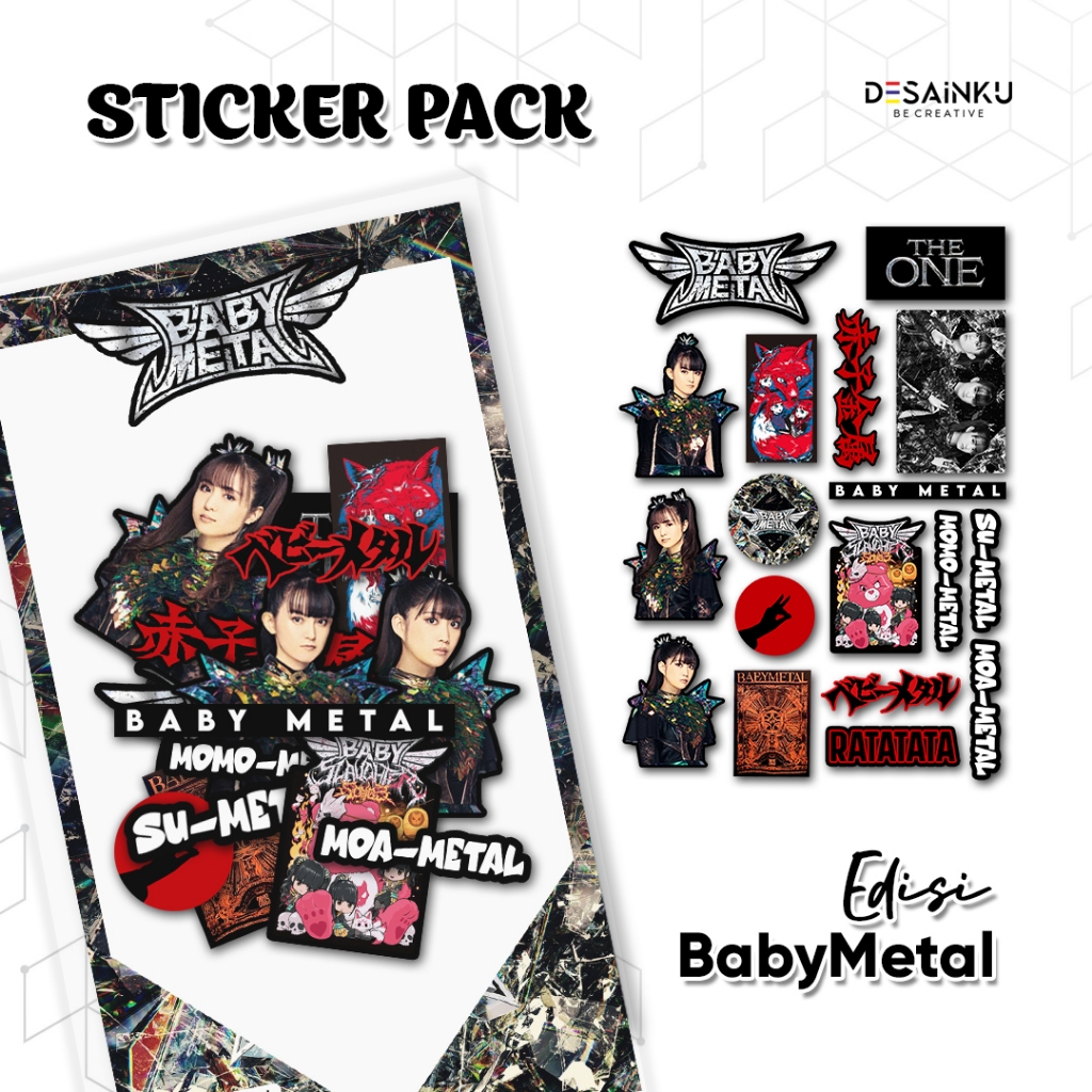 

STICKER PACK BABYMETAL / STIKER ROCK BABY METAL / Sticker Die Cut / Sticker Deco BABY METAL MOMO METAL MOA META SU METAL