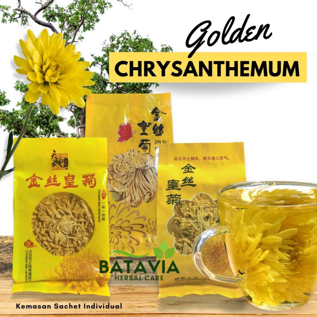 

Golden Chrysanthemum Tea Teh Bunga Krisan Emas Blooming Flower Tea - Sachet