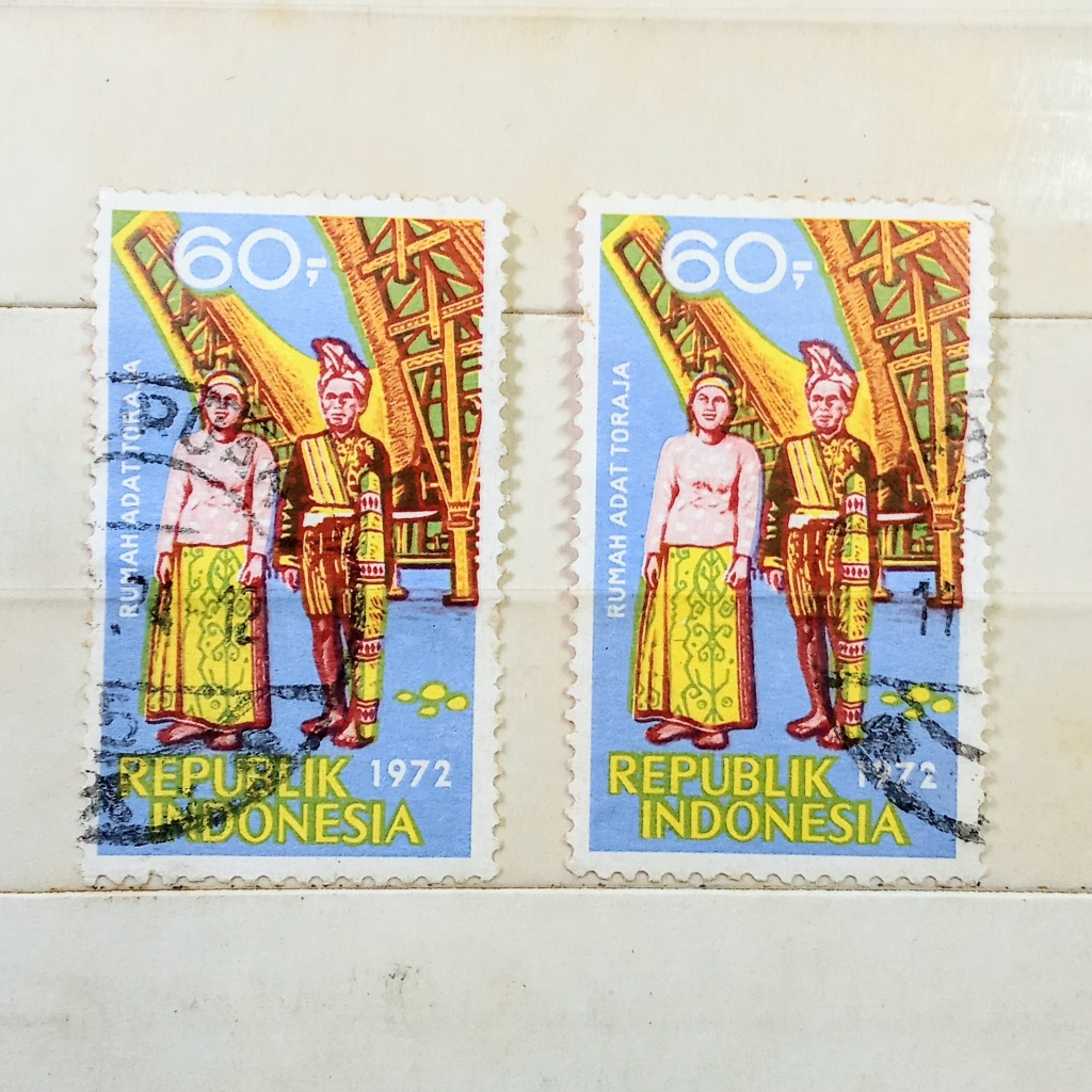 

Prangko Koleksi Filateli Indonesia 1972 Traditional House of Toraja People