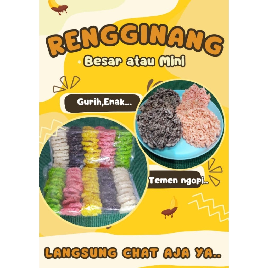 

Ranginang/Rengginang Ketan Hitam, Kencur, Terasi. Gurih Asin 500gr