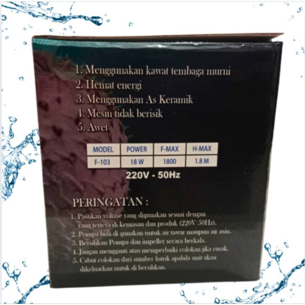 KANDILA FUGU F 103 POMPA KOLAM AQUARIUM SILENT WATER PUMP