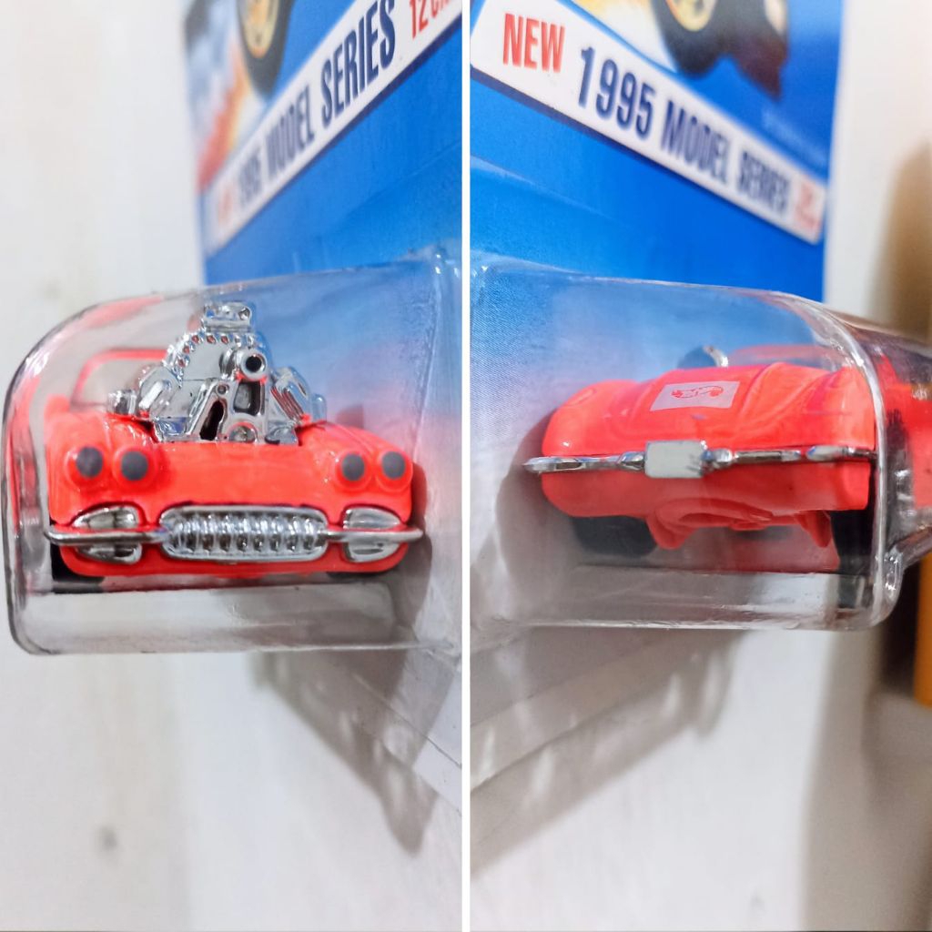 1995 Hot Wheels '58 Corvette Coupe (yellow back card)