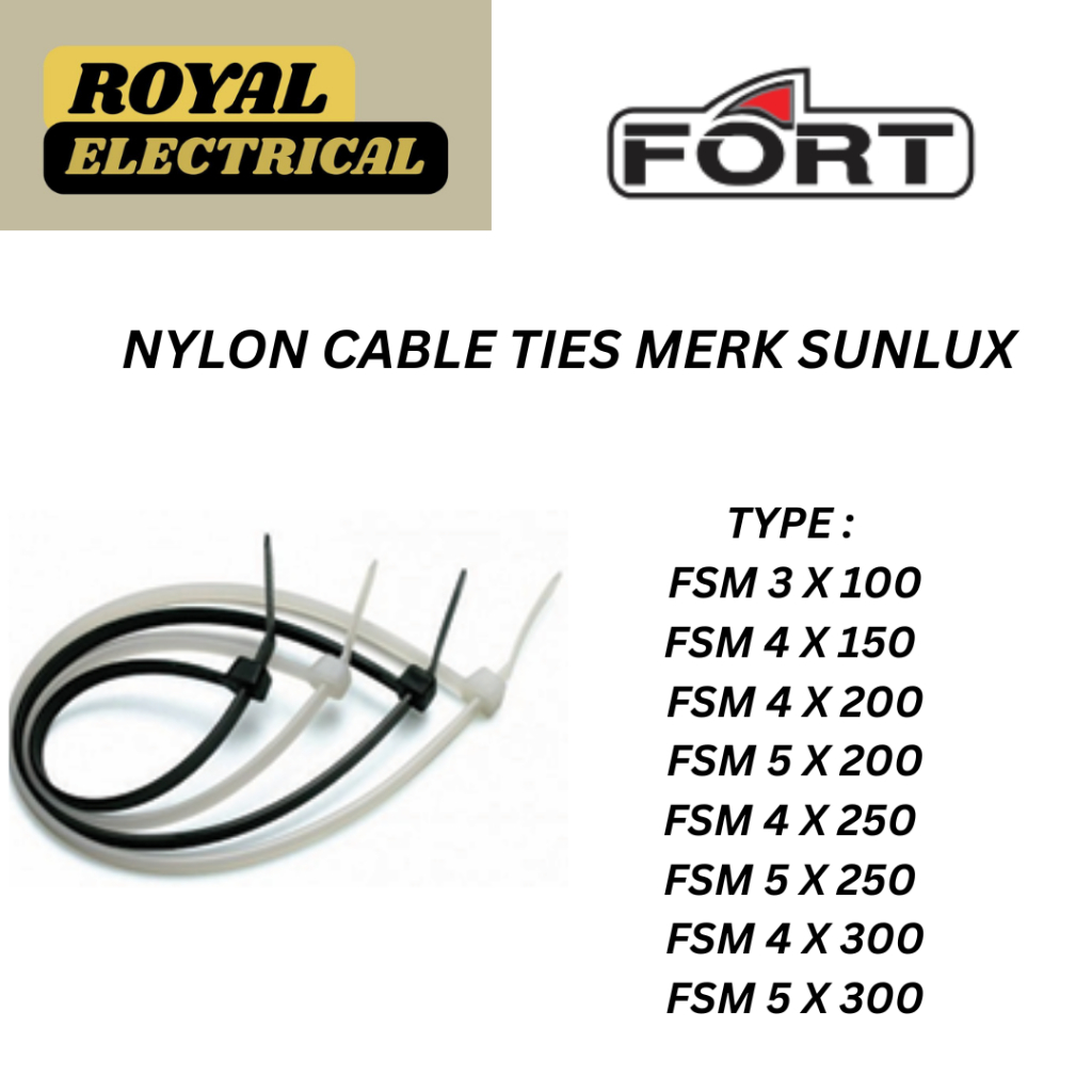 FORT NYLON CABLE TIES - FSM 3X100