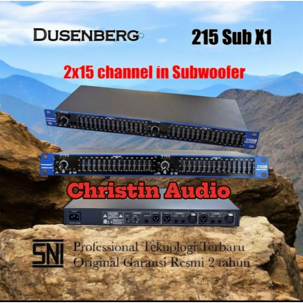 Equalizer Profesional Audio Dusenbreg EQ 215 + Subwoofer Original SNI