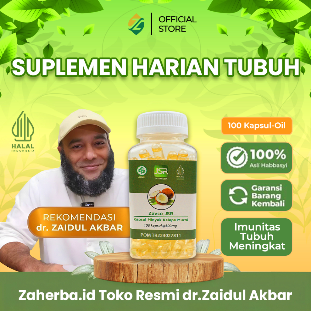 Original - VCO JSR dr Zaidul Akbar 100 Kapsul - Virgin Coconut Oil