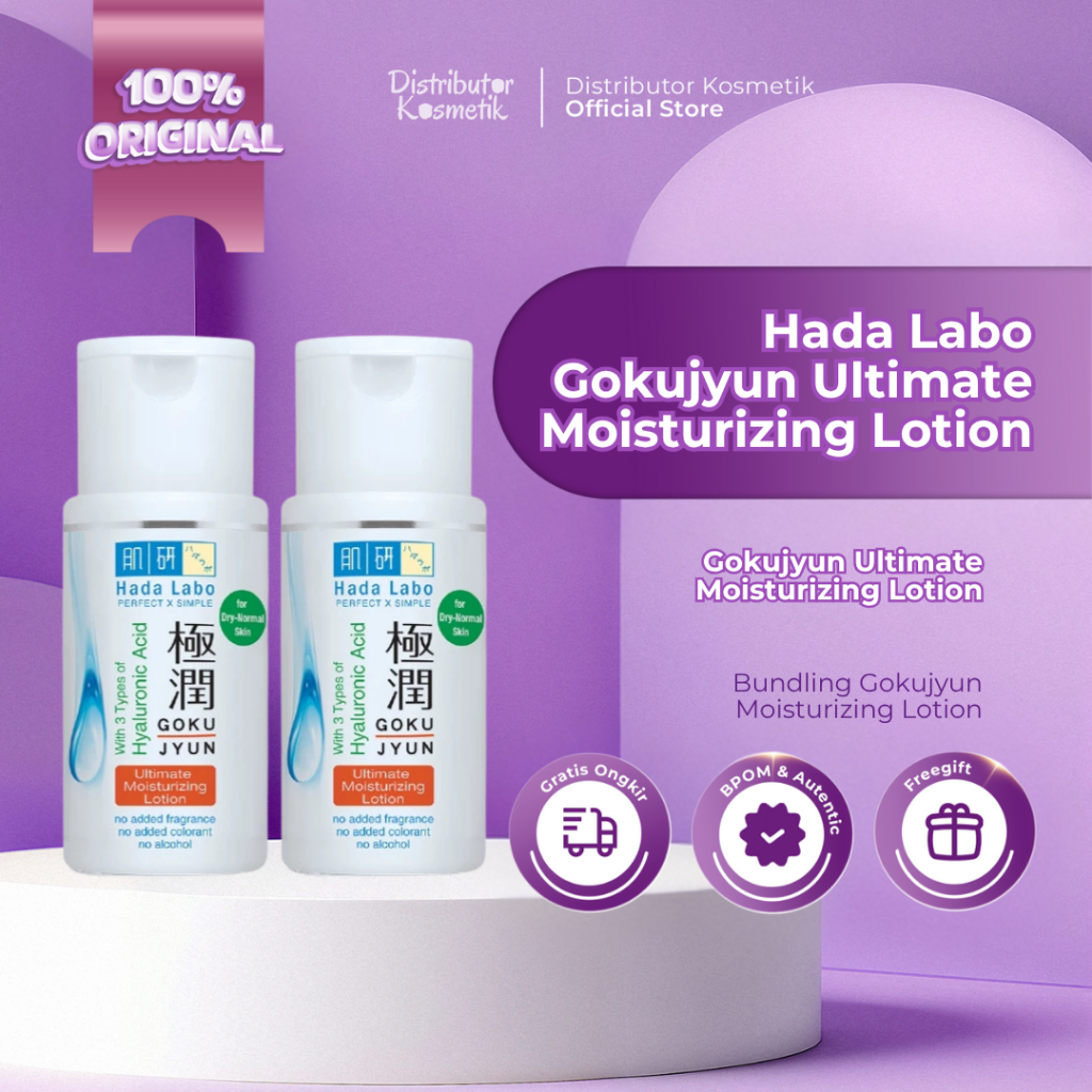 [ AGEN RESMI ] ( TWIN PACK ) HADA LABO Gokujyun Moisturizing Lotion 100ml - Face Lotion Facial Lotio