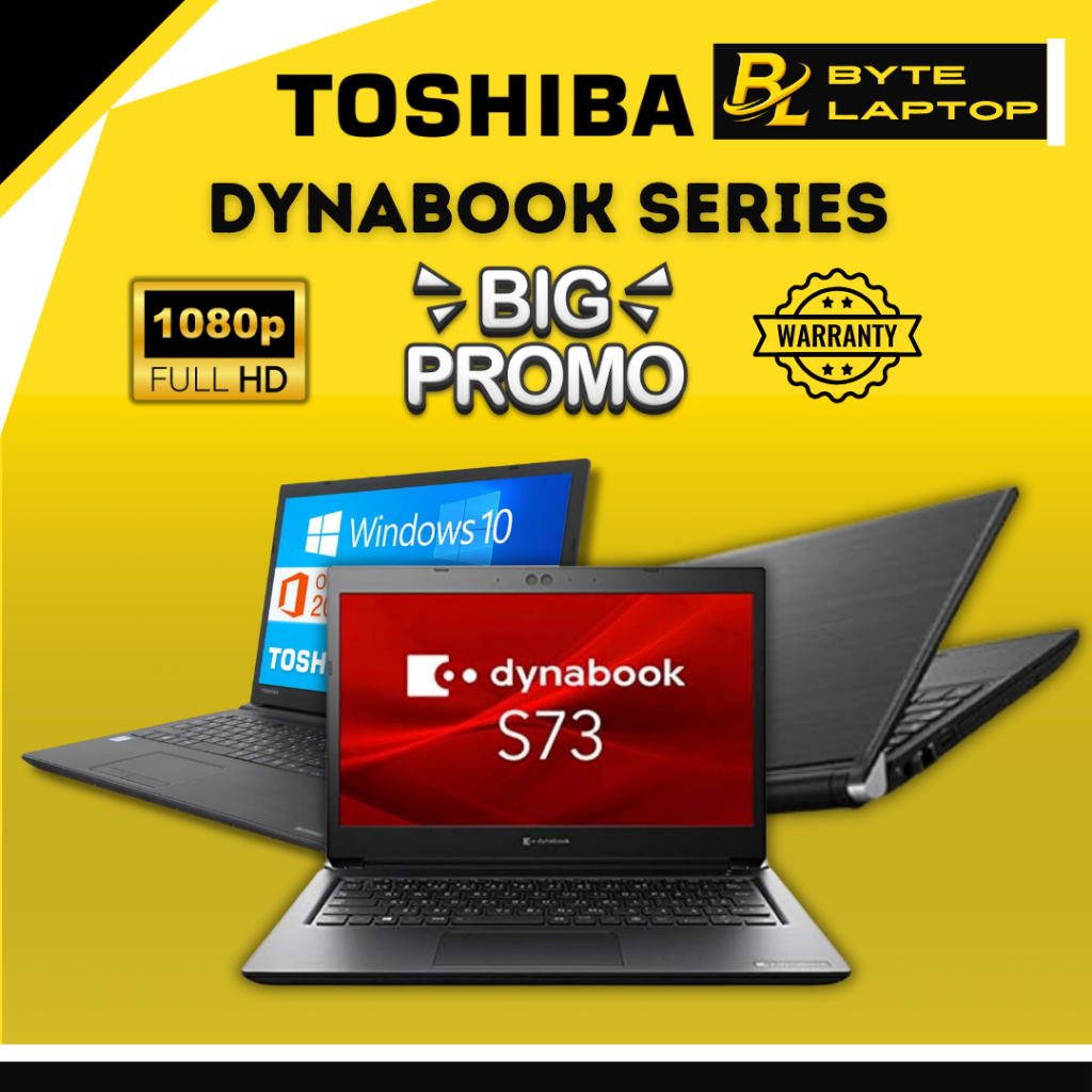 Laptop 1 Jutaan Toshiba Dynabook Seris fungsi ok. Core i5 Gen 6/7/8 RAM 8 GB SSD 256-512GB