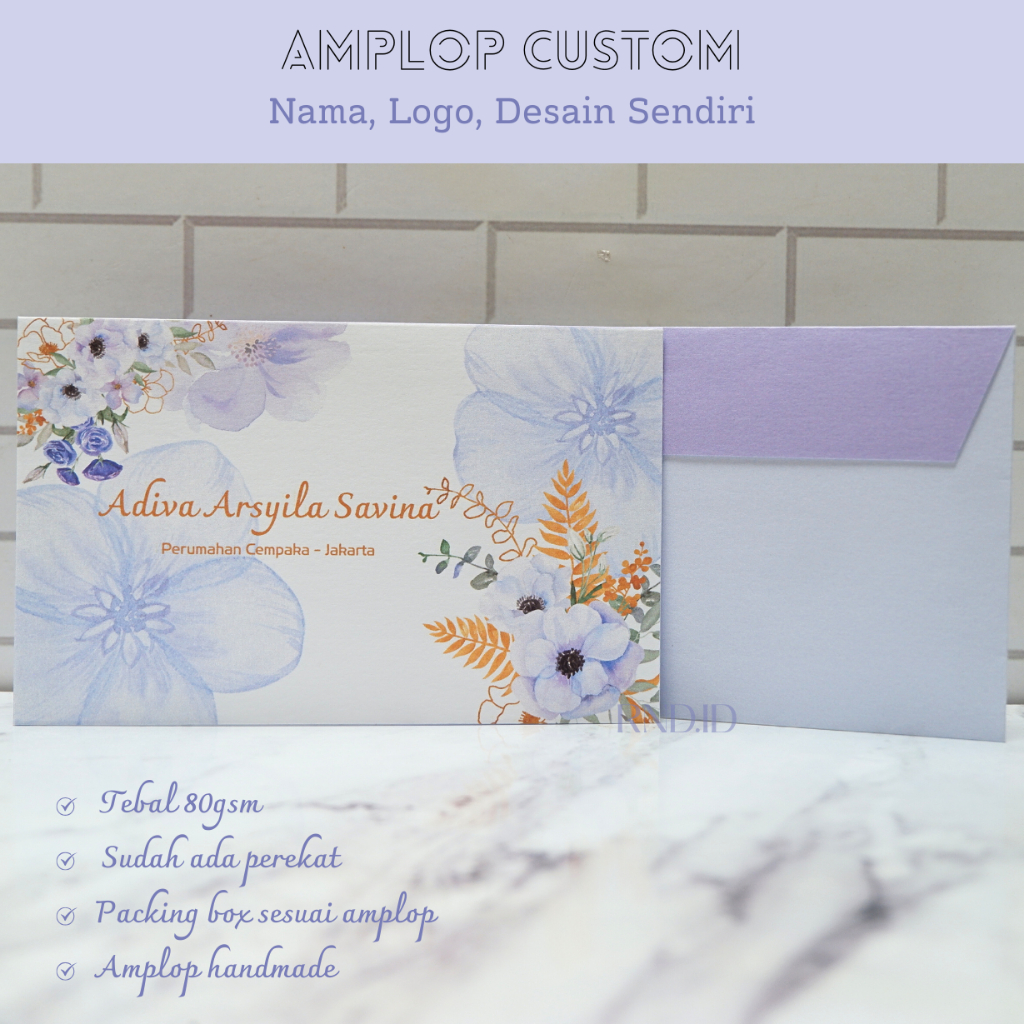 

Amplop Kondangan Murah isi 50 pcs Aesthetic #3 Custom Nama, Alamat, Logo, Desain Sendiri