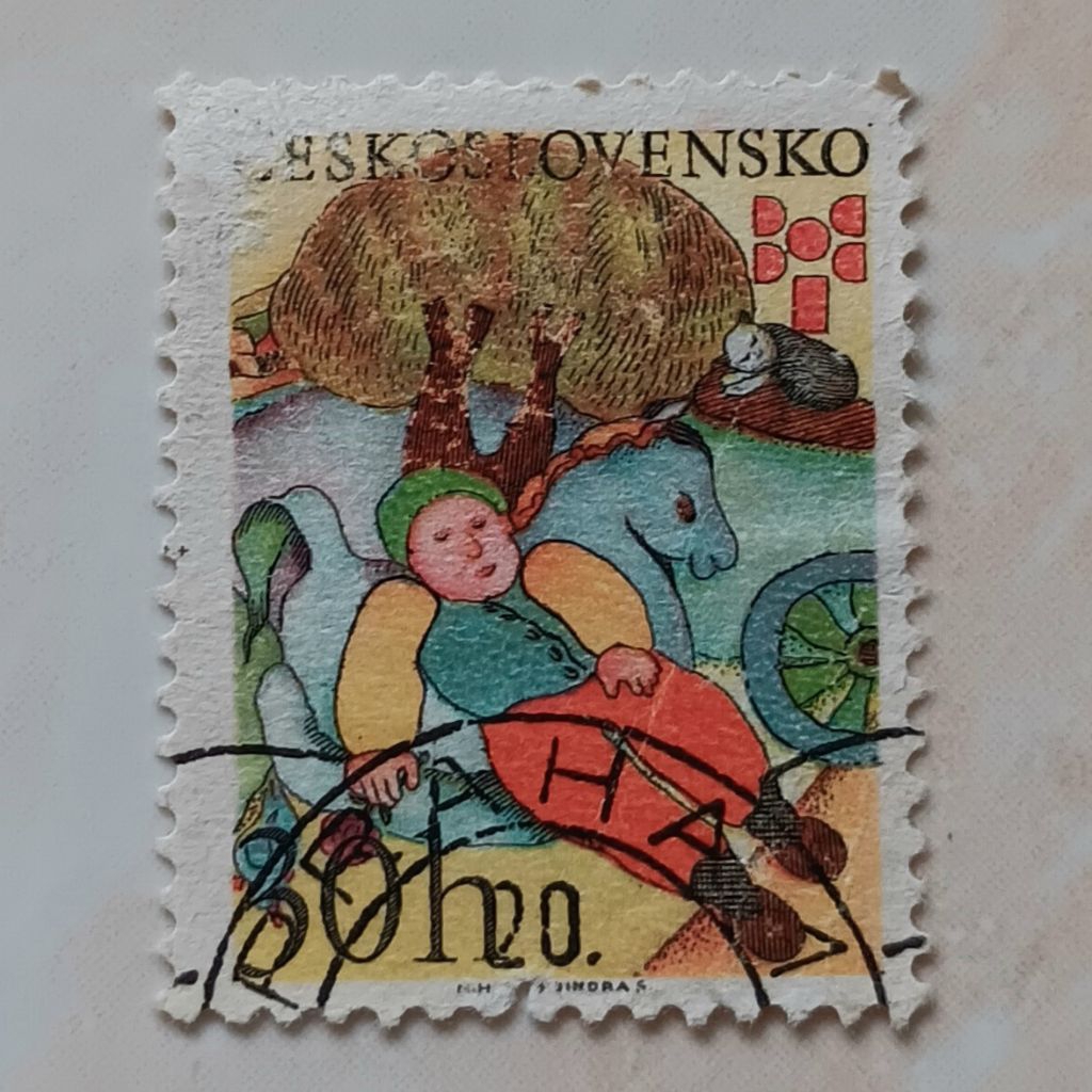 

(AD) Perangko Cekoslowakia 1975 Biennial Exhibition of Book Illustrations for Children 1975 - The Dreamer, Lieselotte Schwarz 30 haléř Used