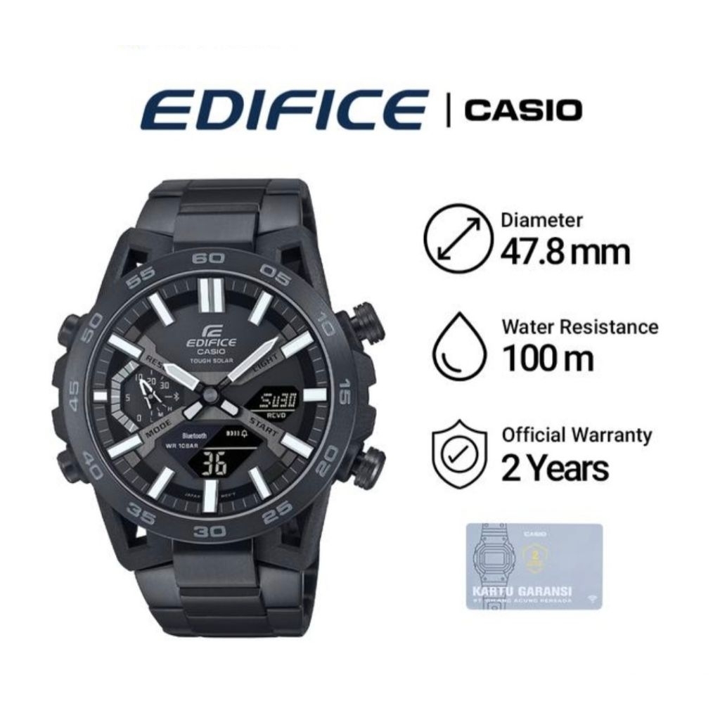 Casio Edifice Sospensione Collection ECB-2000DC-1B / ECB-2000DC-1BDF Jam Tangan Pria Original