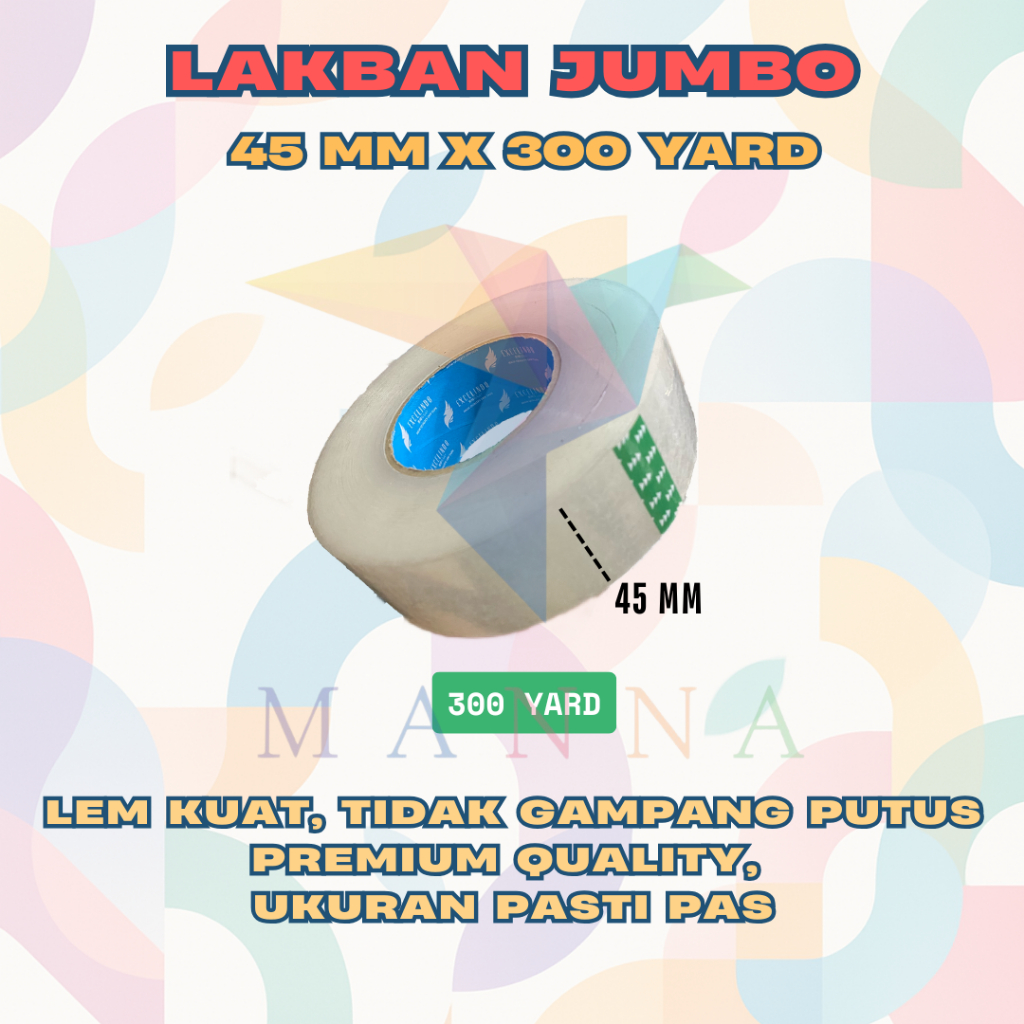 

MANNA Lakban Jumbo 45mm x 300 yard REAL PREMIUM QUALITY