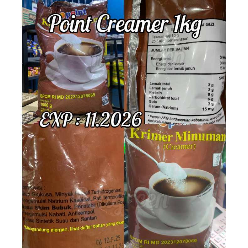 

Krimer powder O point POINT creamer 1 kg / krimer / non dairy creamer Krimer O point bubuk 1kg
