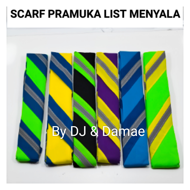 Scraf Pramuka Kombinasi Warna List Menyala / Scarf Pramuka Menyala
