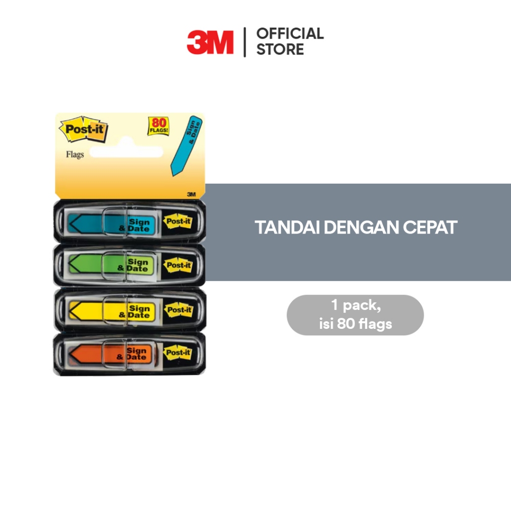 

3M™ Post-it® F Flags Sign Here Arrow, 684-SH, 0.5x1.7inch