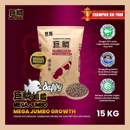 Mega Jumbo JUMBO 15 KG (Growth) pelet pakan koi mega jumbo koi food