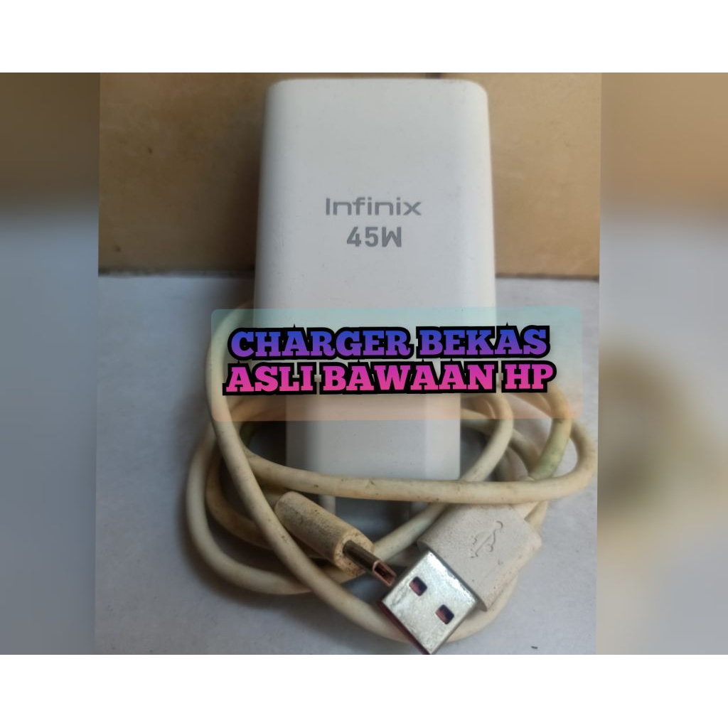CHARGER INFINIX NOTE 40 | NOTE 30 | 45 WATT ORI BAWAAN HP TIPE C