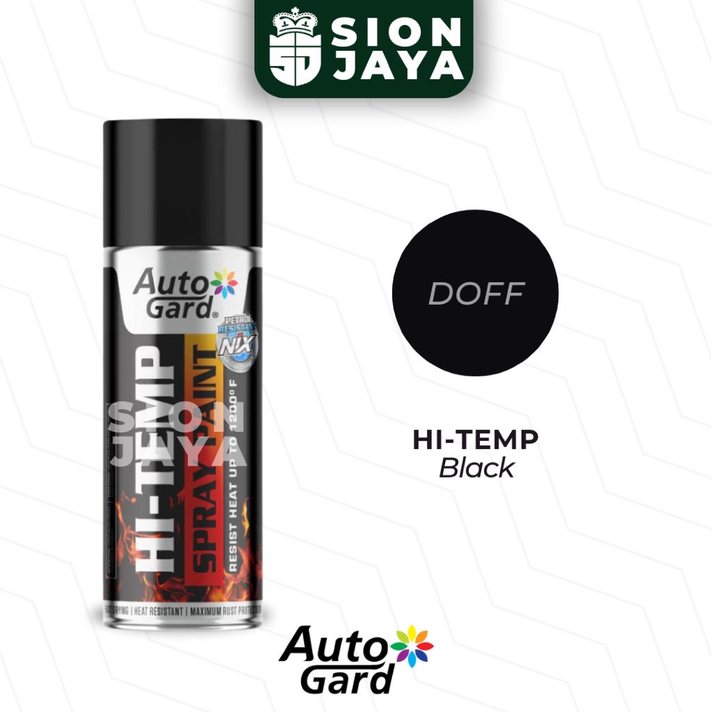 Hi-Temp/Hitemp/Pilox / Pylox / Cat Semprot Anti Panas Tahan Panas Autogard Black Hitam