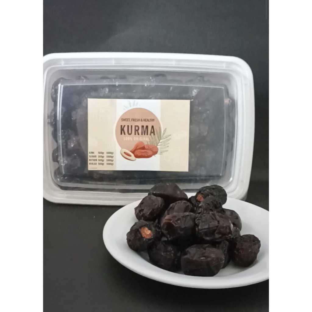 

Kurma Ajwa/Nabi Aliyah 1kg Kemasan Toples Exp2026
