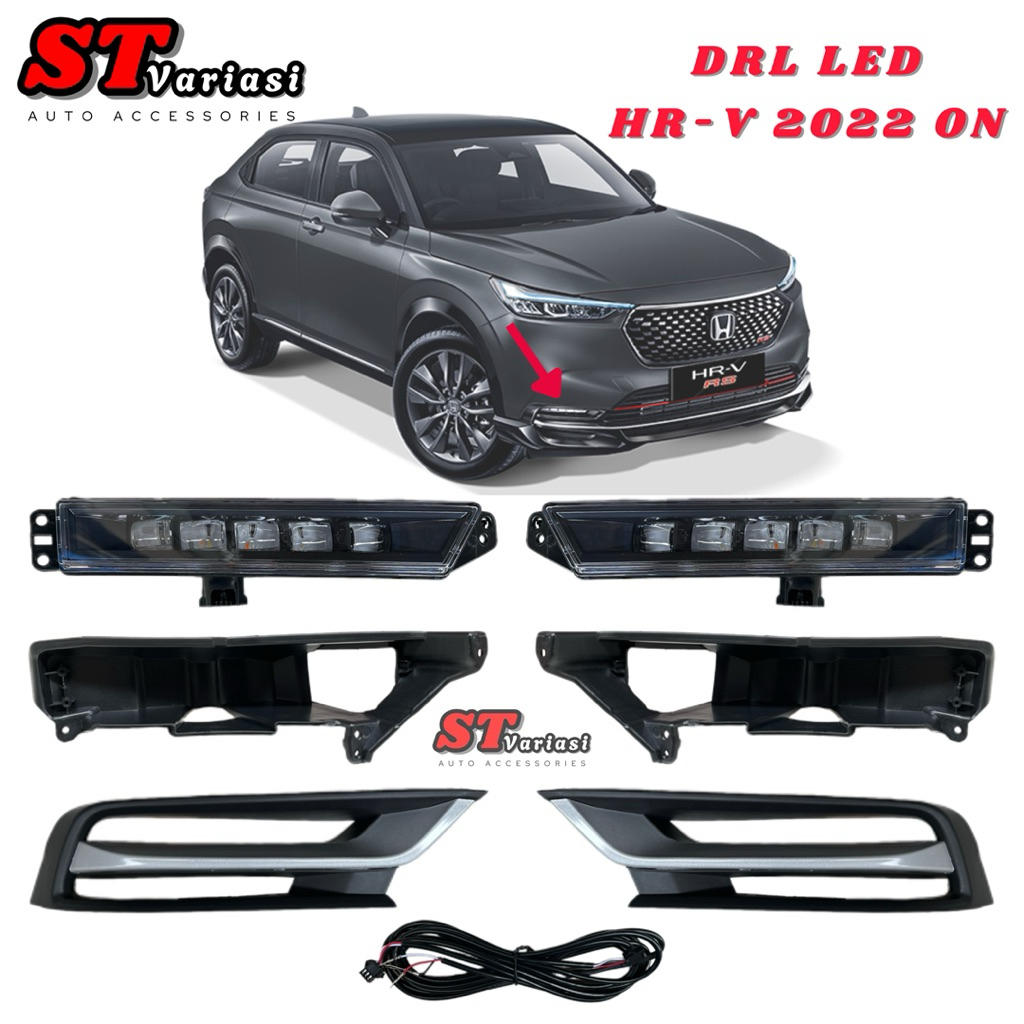 Foglamp Lampu DRL LED HR-V Running Sein Set Foglamp DRL Cover HRV 2022 2023 2024 2025