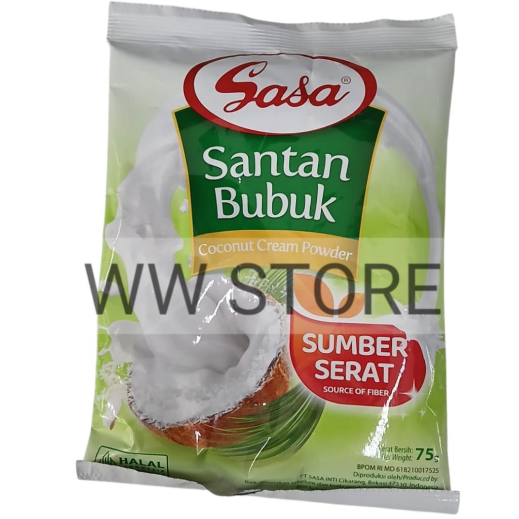 

Santan Kelapa Bubuk halal MUI Sasa Coconut Milk Cream Powder 75g