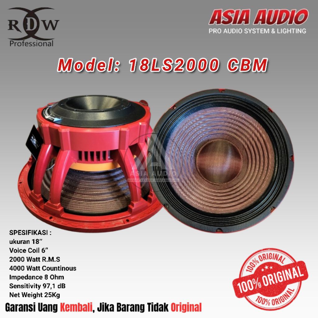SPEAKER COMPONENT RDW 18LS2000CBM