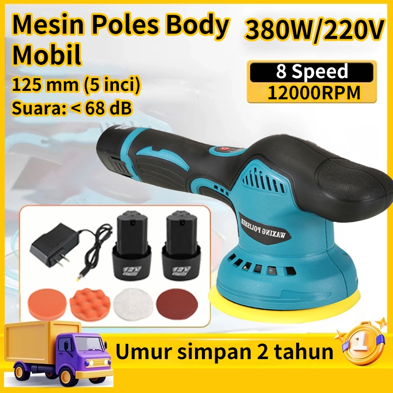 380W/220V Mesin Poles Body Motor Mini Cordless 12000RPM Alat Poles Body Motor Mesin Poles Mini Porta