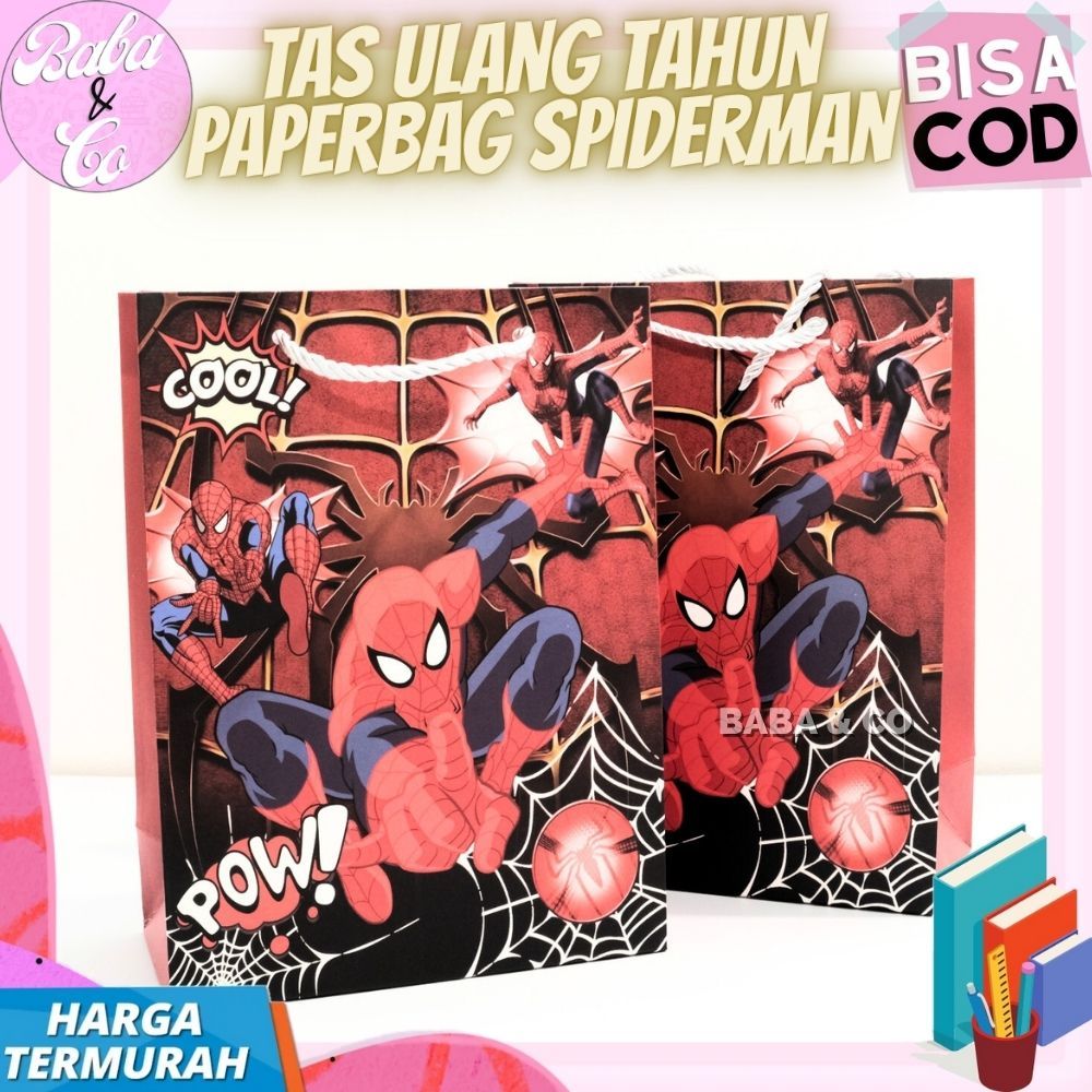 

PAPERBAG SPIDERMAN PAPERBAG KECIL SPIDERMAN AVENGER LUCU UNIK MURAH KANTONG HADIAH MOTIF SPIDERMAN SUPERHERO KANTONG HAMPERS ULANG TAHUN SPIDERMAN SIZE BESAR GOODIE BAG