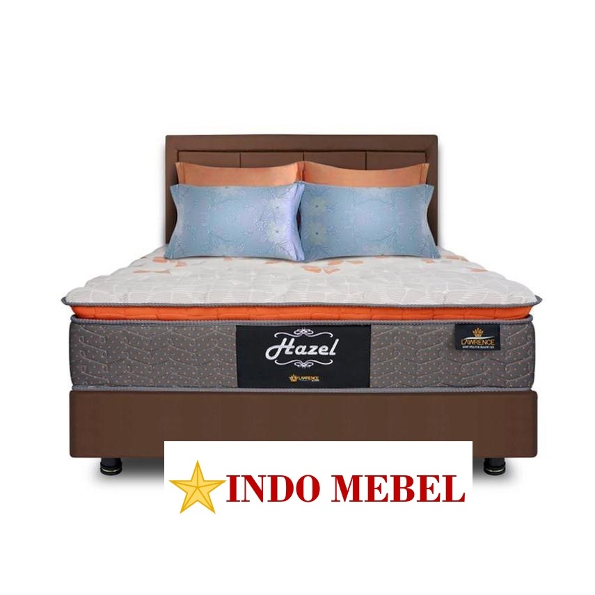 SET Spring Bed Hazel LAWRENCE Latex 160 - 180 x 200 (FULLSET) Promo Murah Ready Makassar